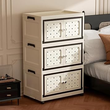 SunSettler Stackable Storage Bins with Lids & Wheels