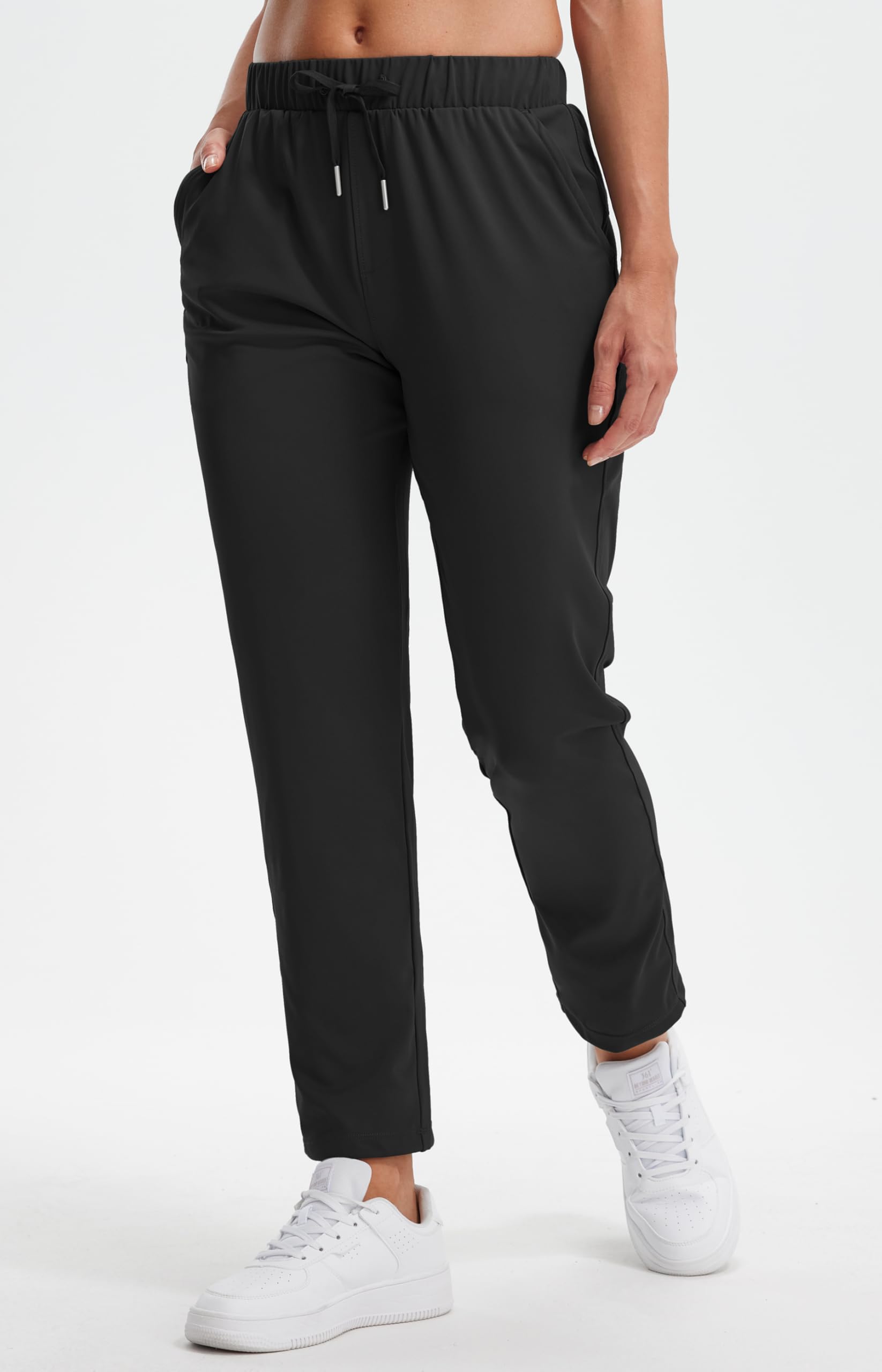 Pantalones de Jogging Mujer Elásticos Transpirables Deportivos Casuales con Bolsillos Fitness