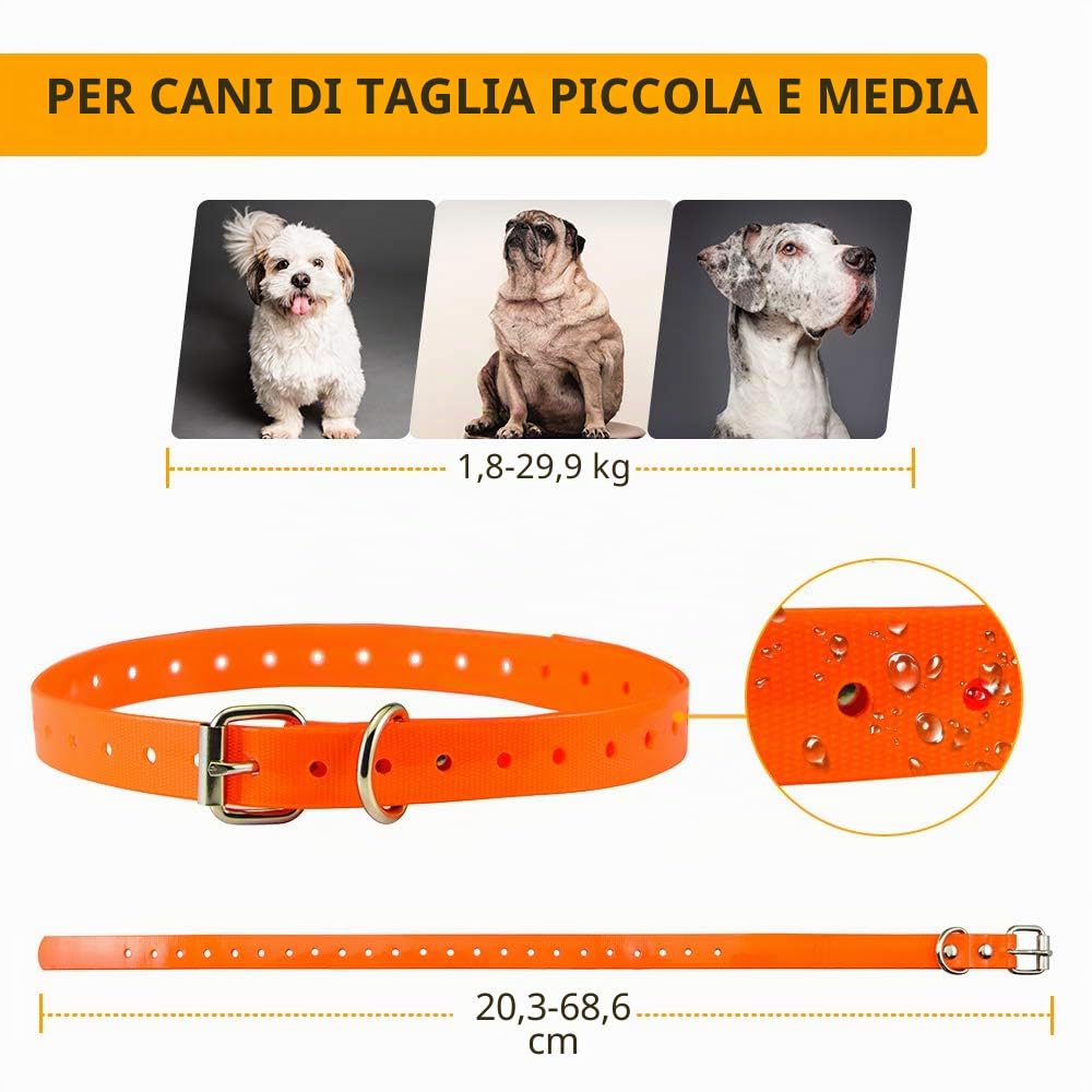 Collare antivibrazione per cani, collare anti-shock con telecomando fino a 487,7 m, con suono e vibrazione, collare per addestramento cani