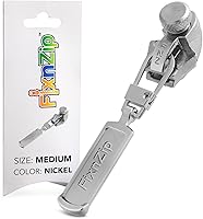 Vista 8 de FixNZip Paquete de reparación de cremallera de níquel negro pequeño, mediano y grande Reemplazo universal sin costuras deslizante para todas