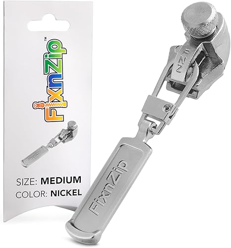 Miniatura 8 de FixNZip Paquete de reparación de cremallera de níquel negro pequeño, mediano y grande Reemplazo universal sin costuras deslizante para todas