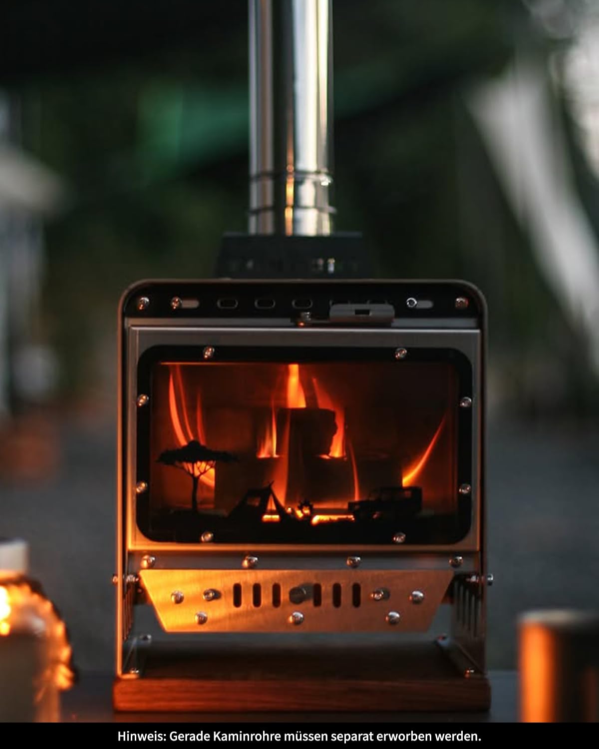 TOMOUNT Zeltofen KunPan Tischherd tragbar Mini-Tisch Ofen Kleiner Tischkocher Holzofen für Camping, Wandern, Grillen, Kochen im Freien