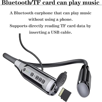 Kinobo Neckband Bluetooth Headphones,6.0 Bluetooth 120 Hours Playtime,IPX7 Sports Waterproof Earbuds with Microphone Noise Cancelling with TF Card Slot ,HiFi Stereo (Black)