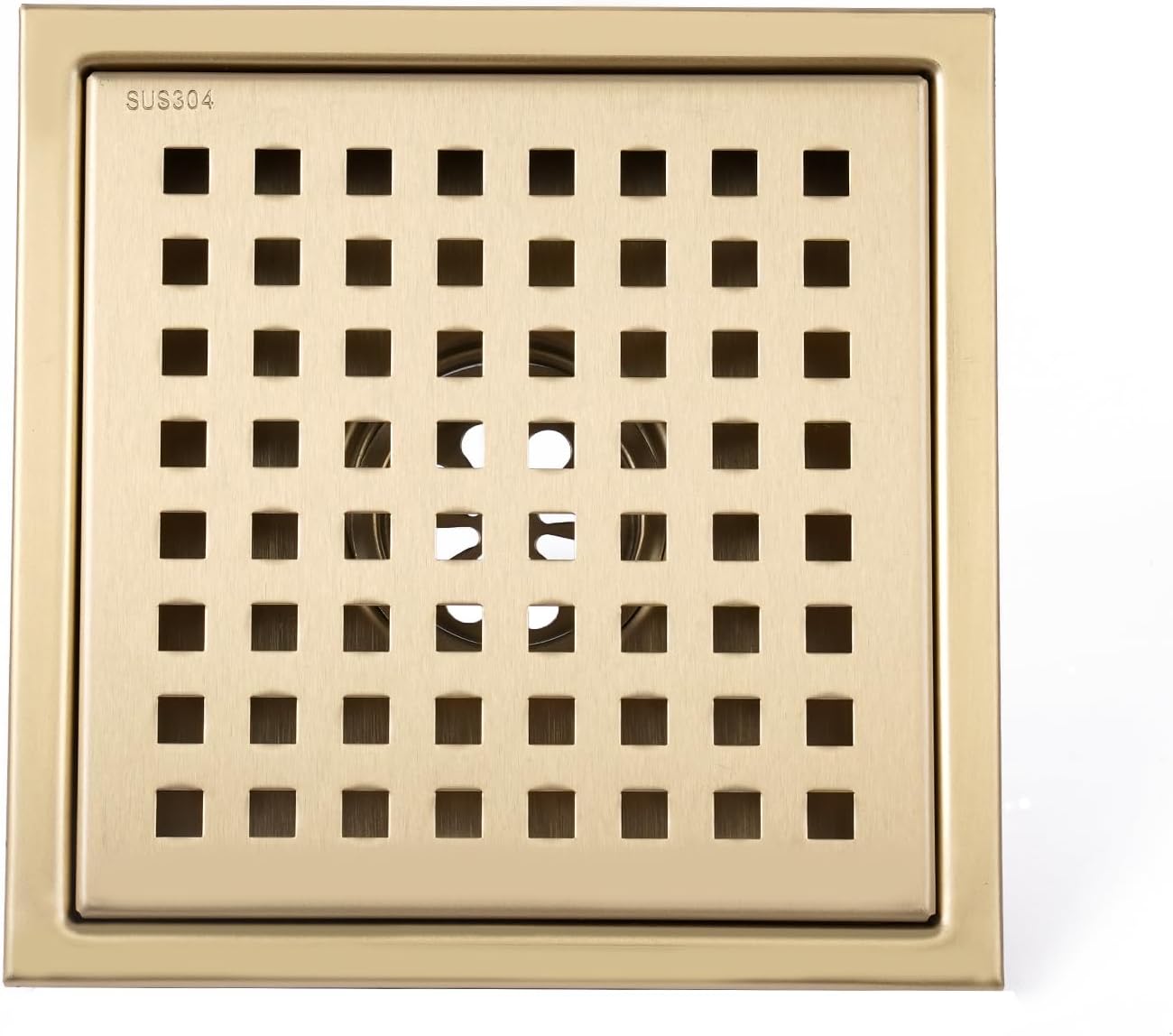 Gold Shower Drain,Brushed Gold Stainless Steel Shower Drain with