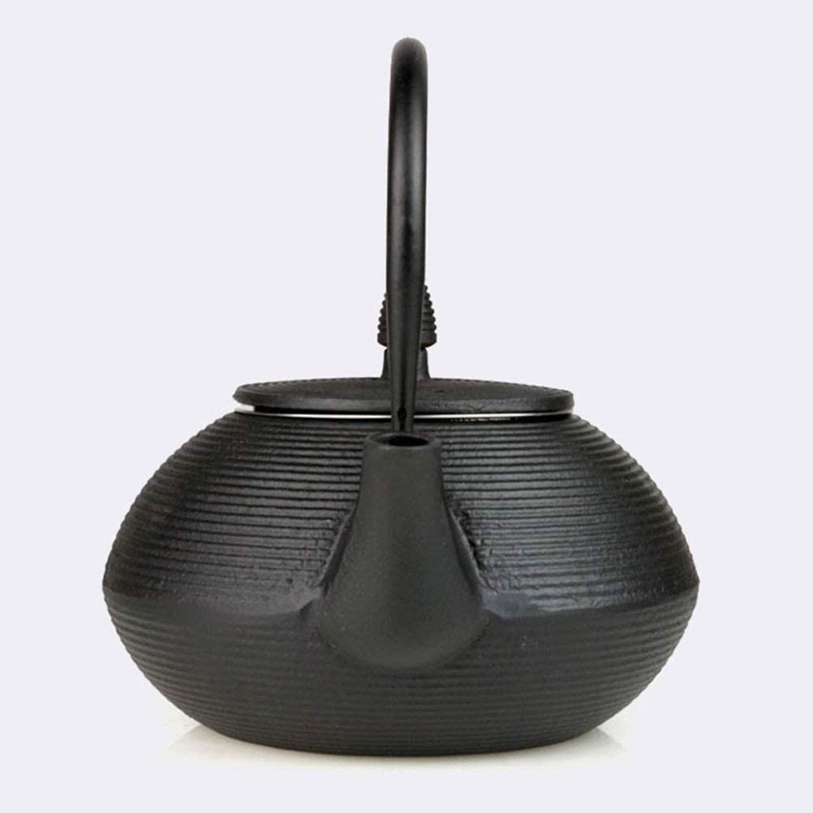 900 Ml Giapponese Tetsubin tè Bollitore Teiera in Ghisa con Infusore/Filtro in Acciaio Inox, per Foglia Sciolto tè E Tabuli da tè, Nero