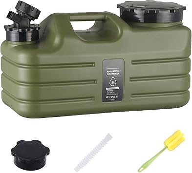 5L Water Tank, Water Tank, Poly Tank, Water Reservoir Tank, Water Bucket Included, Camping Water Container, Large Capacity Water Container, Material PE, Aquarium Container with Stopper Included, Portable, Outdoor Storage Jug, Picnic, Driving, Barbecue, Leak Free Large Spout Water Bucket