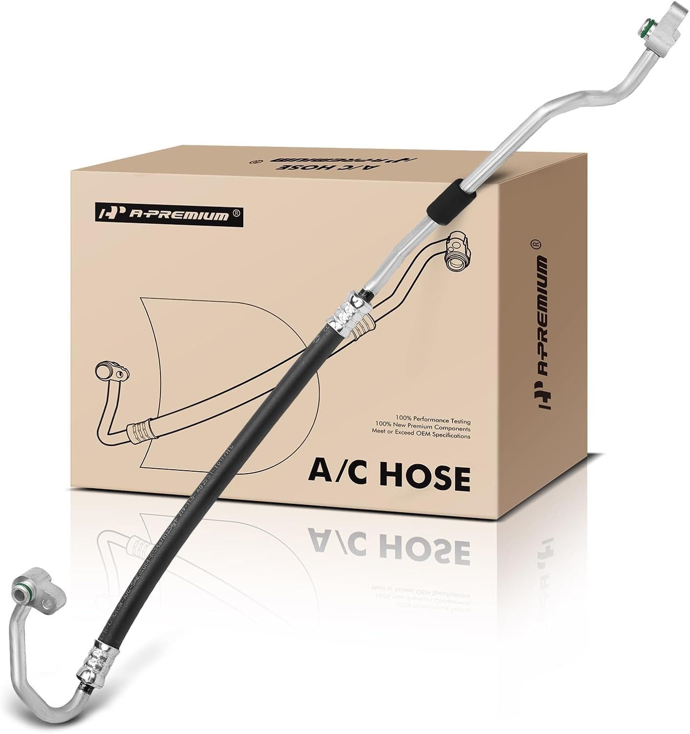 A-Premium A/C Discharge Line Hose Assembly Compatible with Honda Pilot 2016-2020, Ridgeline 2017-2019 & Acura MDX 2014-2016, 3.5L, Compressor to Condenser