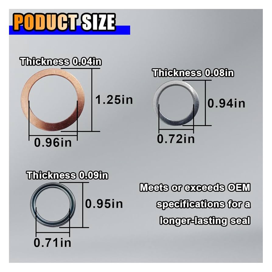 ゆゆ Amazon.com: X AUTOHAUX 20pcs Engine Oil Crush Washers Drain
