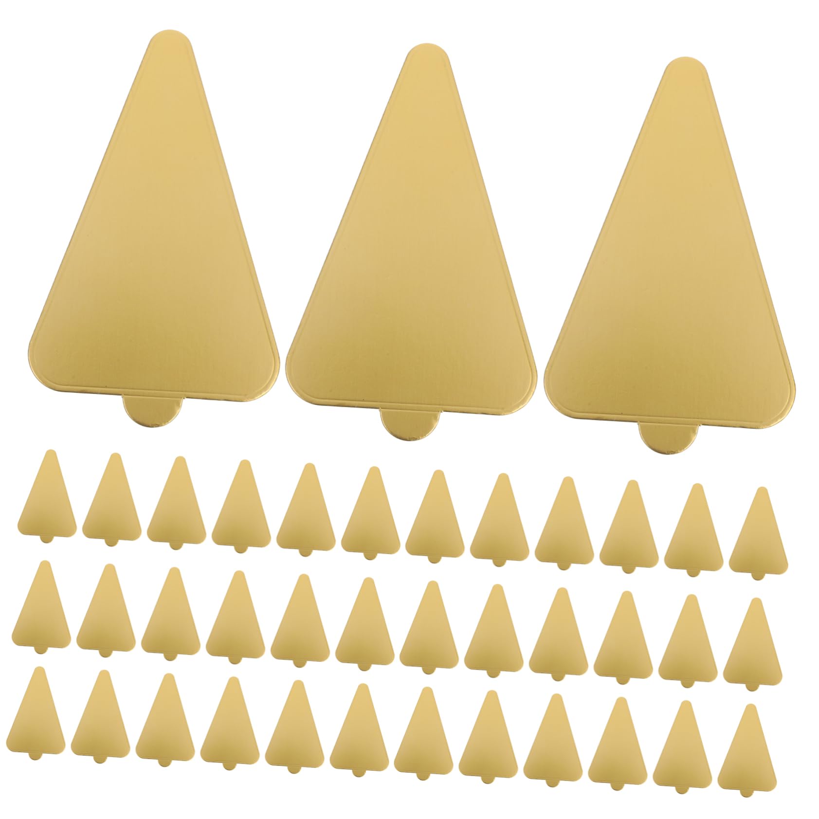 MUCKLILY 50pcs Disposable Cake Base Boards Triangle Cake Trays for Easy Slicing Mousse Pads Paper Plates Perfect for Wedding Birthday
