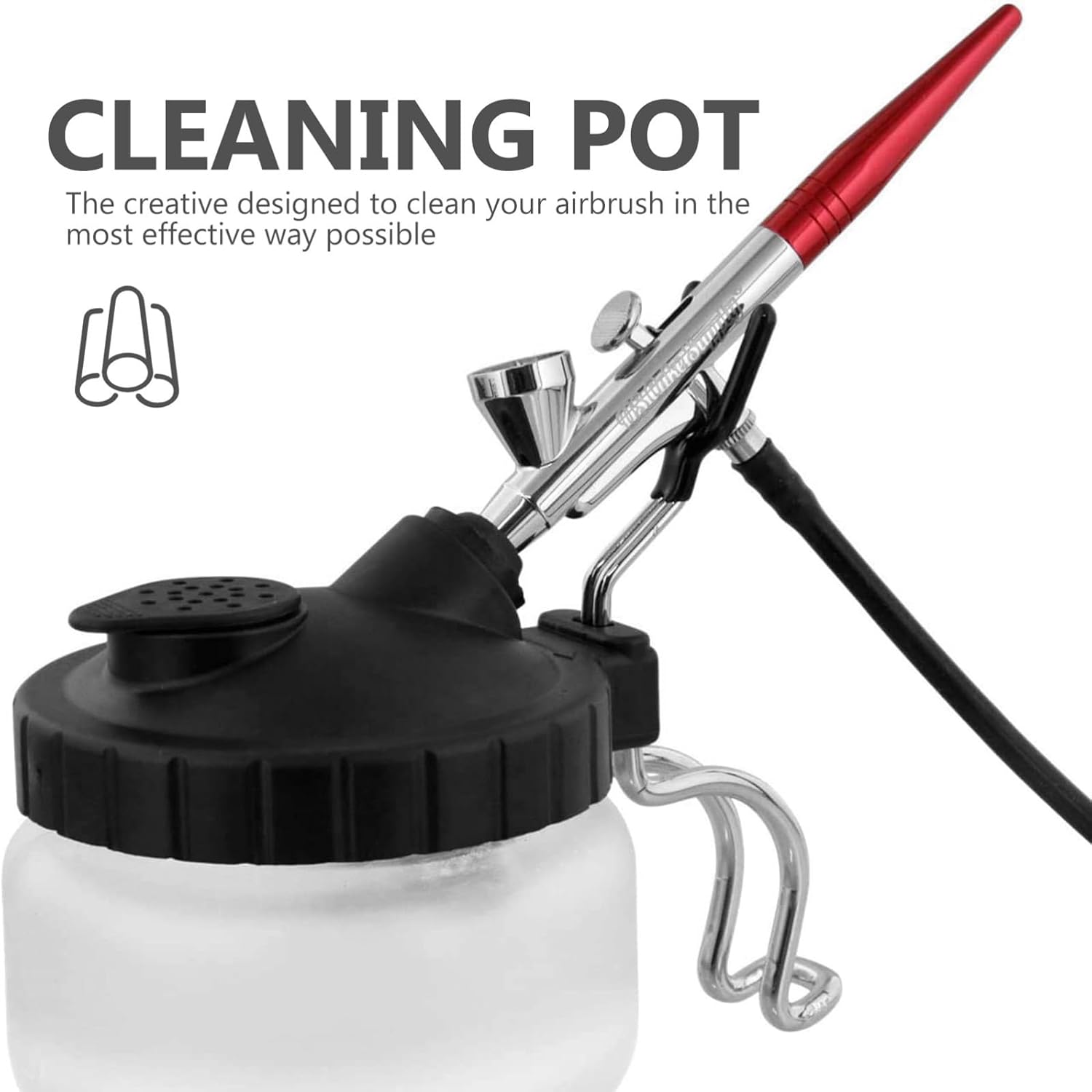 Levemolo Professional Air Brush Spray Pen Cleaner Metal Holder