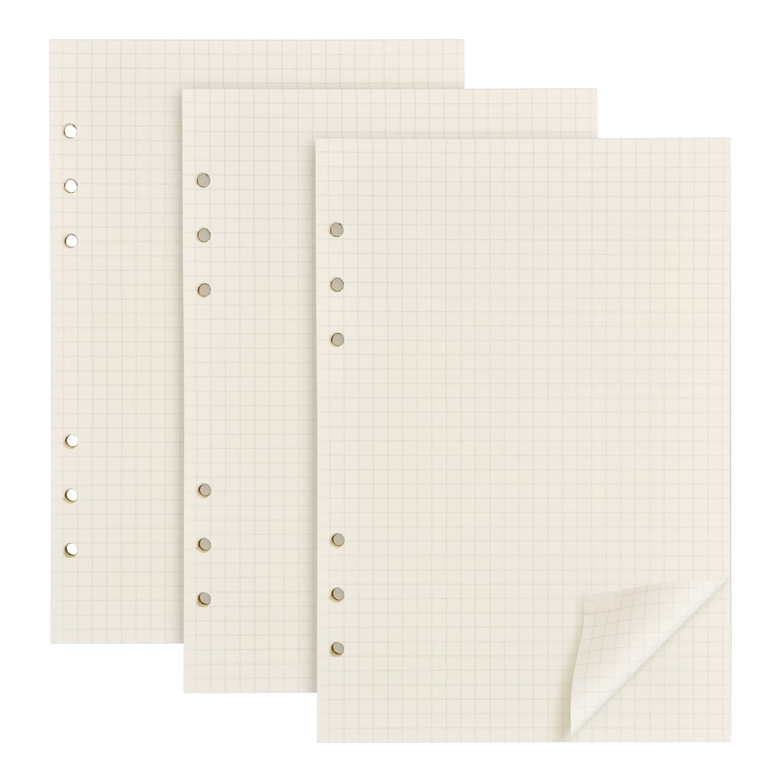 Pack De 180 Feuilles Lignées A5 - Recharge Pour Carnets à Anneaux 6 Trous - Papier 100g/m² Qualité Supérieure
