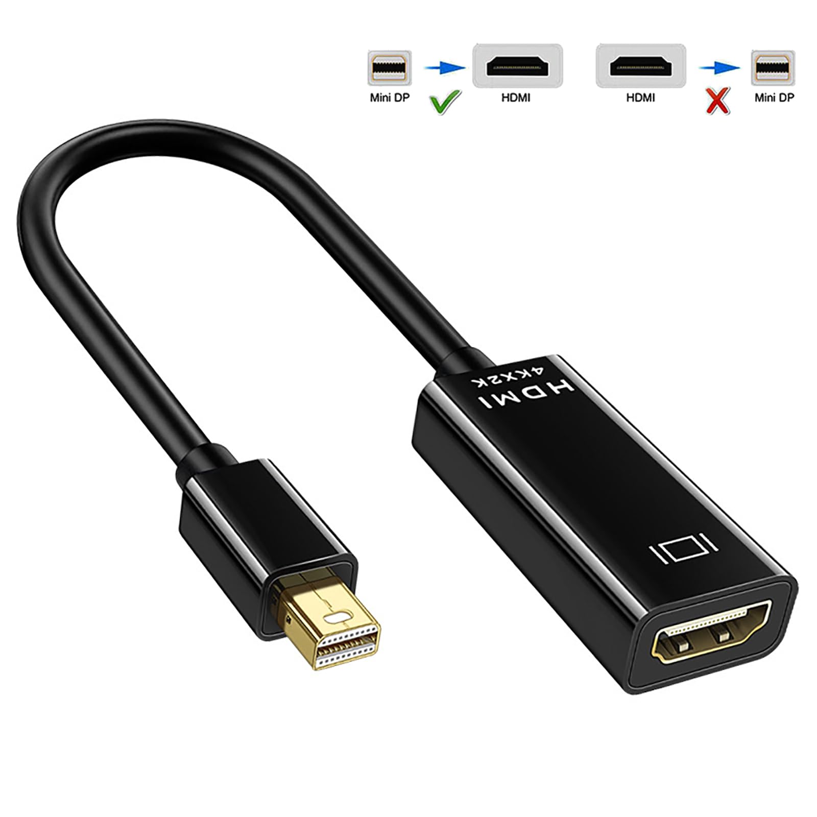 HDMI miniDP 変換ケーブル Amazon.co.jp: Mini DisplayPort to HDMI変換ケーブル 4K解像度 単方向