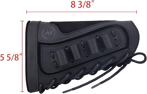 Miniatura 6 de Reposamuñecas de cuero con soporte para rifle para 357 308 30-30 30-06 45-70 12GA 16GA 20GA 22LR