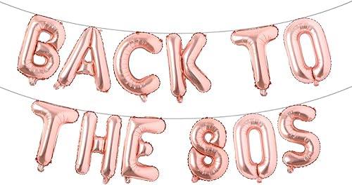 Miniatura 30 de Cartel de globos de regreso a los 80, pancarta de fiesta de cumpleaños de los años 80 y 90, globo retro para fiesta de los 80, decoraciones de