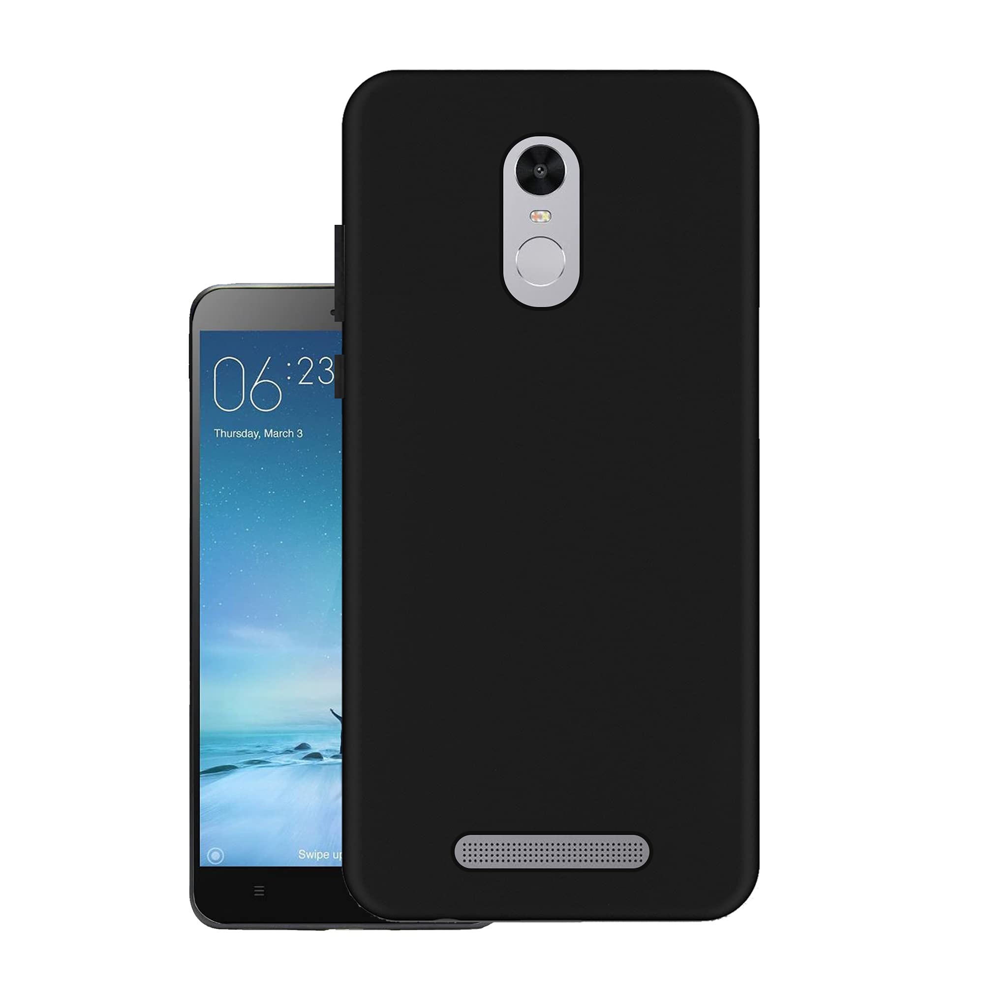 HELLO ZONE Exclusive Matte Finish Soft Back Case Cover for Xiaomi Redmi Note 3 - Black (B072V874Y7) Amazon Price History, Amazon Price Tracker