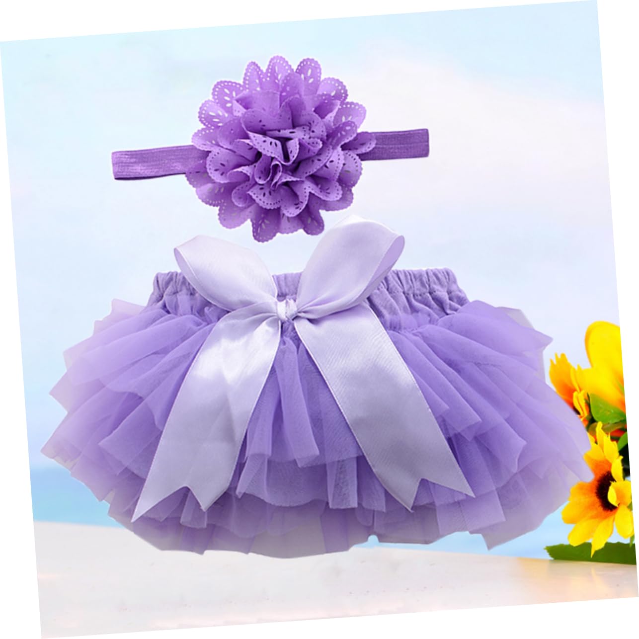 LIFKOME 3pezzi Tutu Skirt e Cappellino per Neonate Costume Fotografico per Compleanno Tulle s Accessorio per
