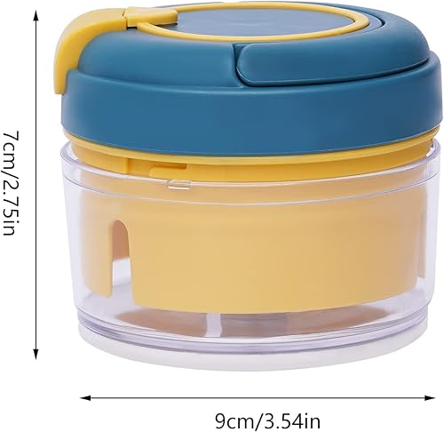 Miniatura 3 de Cortador de cebolla de ajo portátil con cuerda de jalar a mano, procesador de alimentos manual para verduras, jengibre, frutas, frutos secos, hierbas