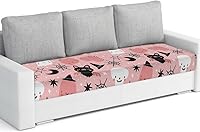 Vista 39 de Christmas Tree Couch Cushion Covers, Stretch Sofa Cover with Elastic Bottom, Merry Christmas Xmas Tree Snowflake Rustic Sofa Slipcovers Protector