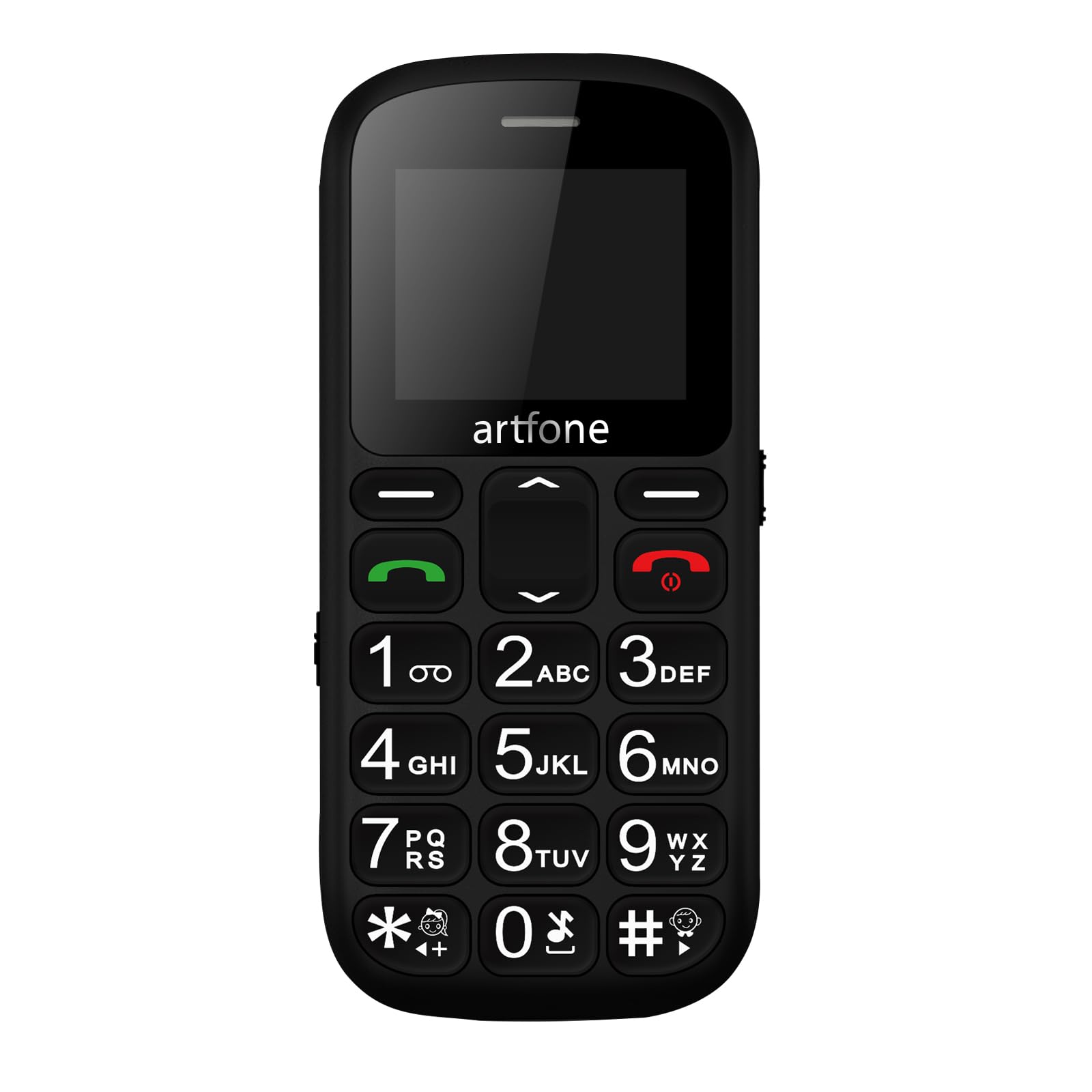 artfone CS181 Seniorenhandy Ohne Vertrag, Dual SIM 2G GSM Handy mit Großen Tasten, SOS Notruftaste, Taschenlampe, Großtastenhandy mit Ladestation,800mAh Akku, FM-Radio,1,77 Zoll Farbdisplay, Schwarz
