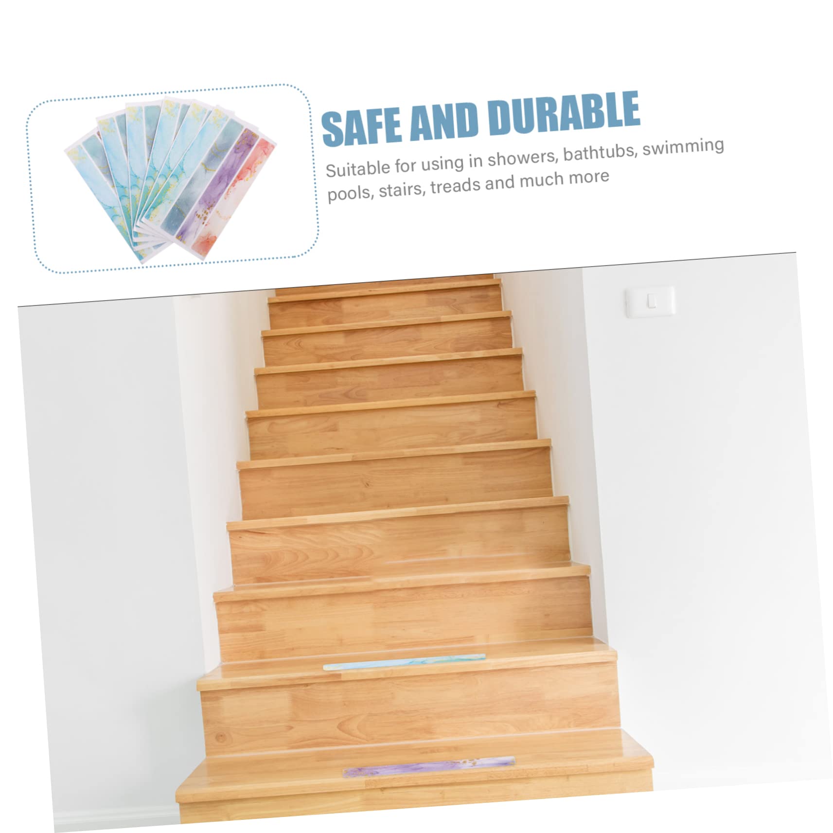 IMIKEYA 72piezas Pegatinas Antideslizantes para Baño Tiras De Seguridad para Ducha y Bañera Adhesivos De Peva Impermeables Prevención De Caídas Suelos y Baños