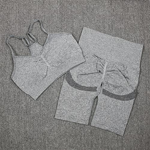 Costume de sport 2 pièces sans couture en taille L comprenant soutien-gorge et short de fitness