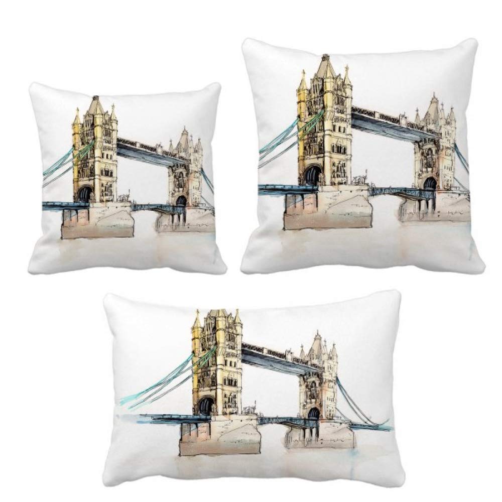 Coussin London Bridge Angleterre pour soulager le dos et décorer un canapé