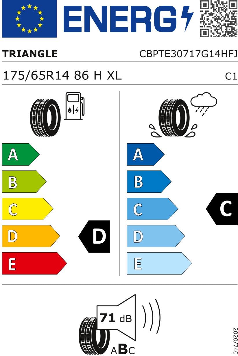 TRIANGLE 175/65 R14 86H Pneu Été XL