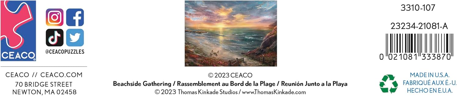 Ceaco - Thomas Kinkade - Beachside Gathering - 1000 Piece Jigsaw Puzzle