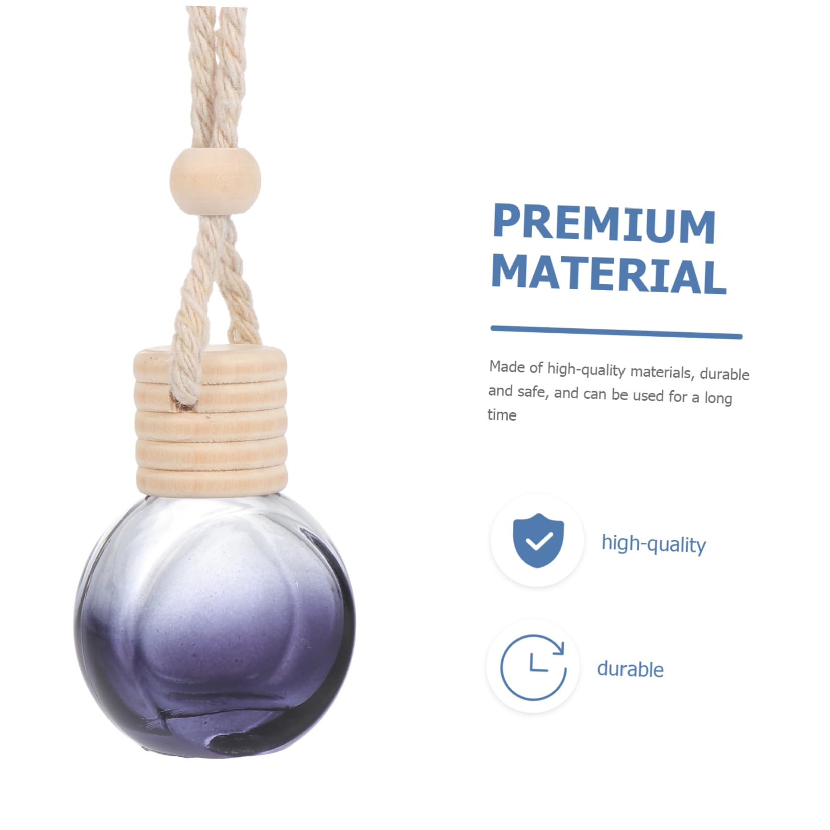 Alipis Colgantes para Botellas de Perfume de Coche Negro de Vidrio 8ml, Set de 20 Piezas Cuerda de Algodón y Cuentas de Madera para Decoración Interior