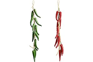 Visual Delights: Artificial Hanging Pepper String for Vibrant Mexican Decor