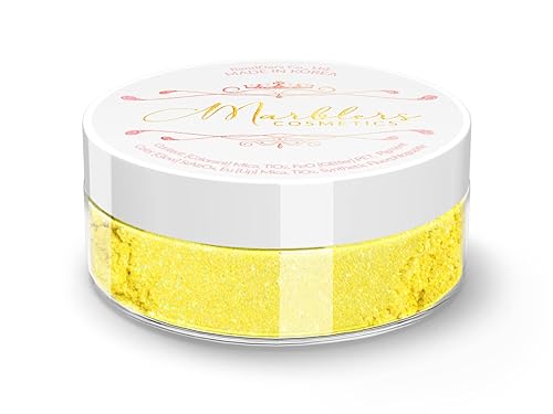 MARBLERS Polvo de mica con purpurina Sun Kiss 0.14 onzas (0.14 oz), mica con purpurina, altamente pigmentada, no tóxica, vegana, libre de crueldad