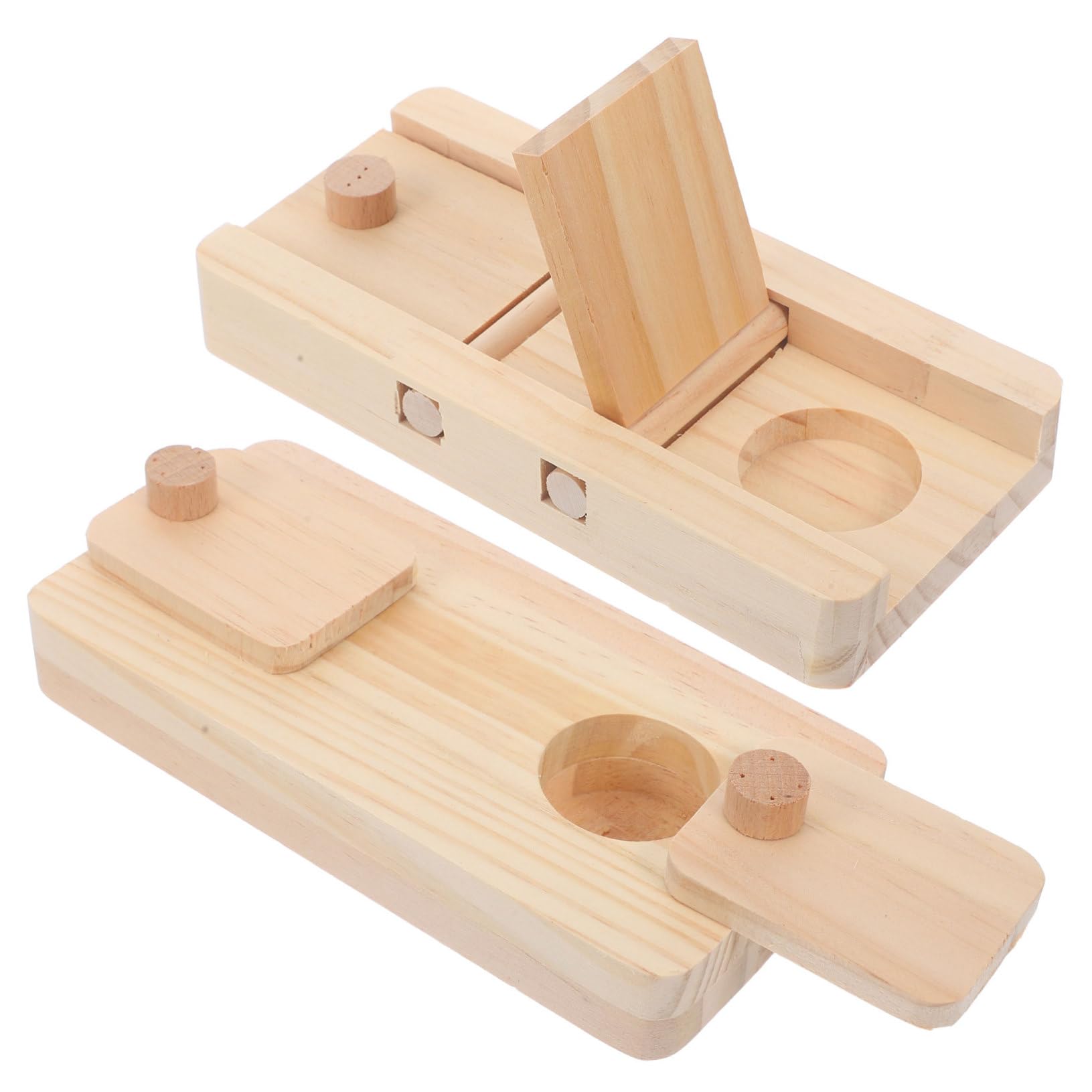 BESPORTBLE 8piezas Juguete Interactivo De Madera para Hamster y Conejos Almacenamiento De Snacks y Golosinas Juguete De Forrajeo para Mascotas Pequeñas