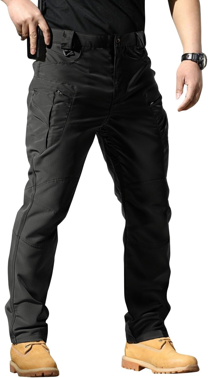Cargo Pants Men Ripstop Waterproof Work Tactical Pants Construction Stretch Quick-Dry Travel Hiking Pant Multi Pocket