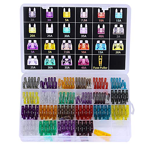 242pcs Assorted Standard & Mini Auto Car Truck Blade Fuses Set- 2A 3A 5A 7.5A 10A 15A 20A 25A 30A 35A 40A-ATC/APR/ATO+ATM Mini Automotive Replacement Fuse Assortment Kit w/A Puller for Boat,RV,SUV - Thumbnail 3