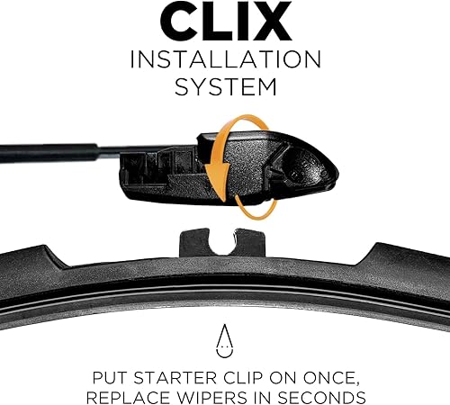 Miniatura 3 de Clix Wipers Silicone Plus - Limpiaparabrisas de repuesto integrado repelente a la lluvia, elemento de limpieza de silicona de larga duración, hoja