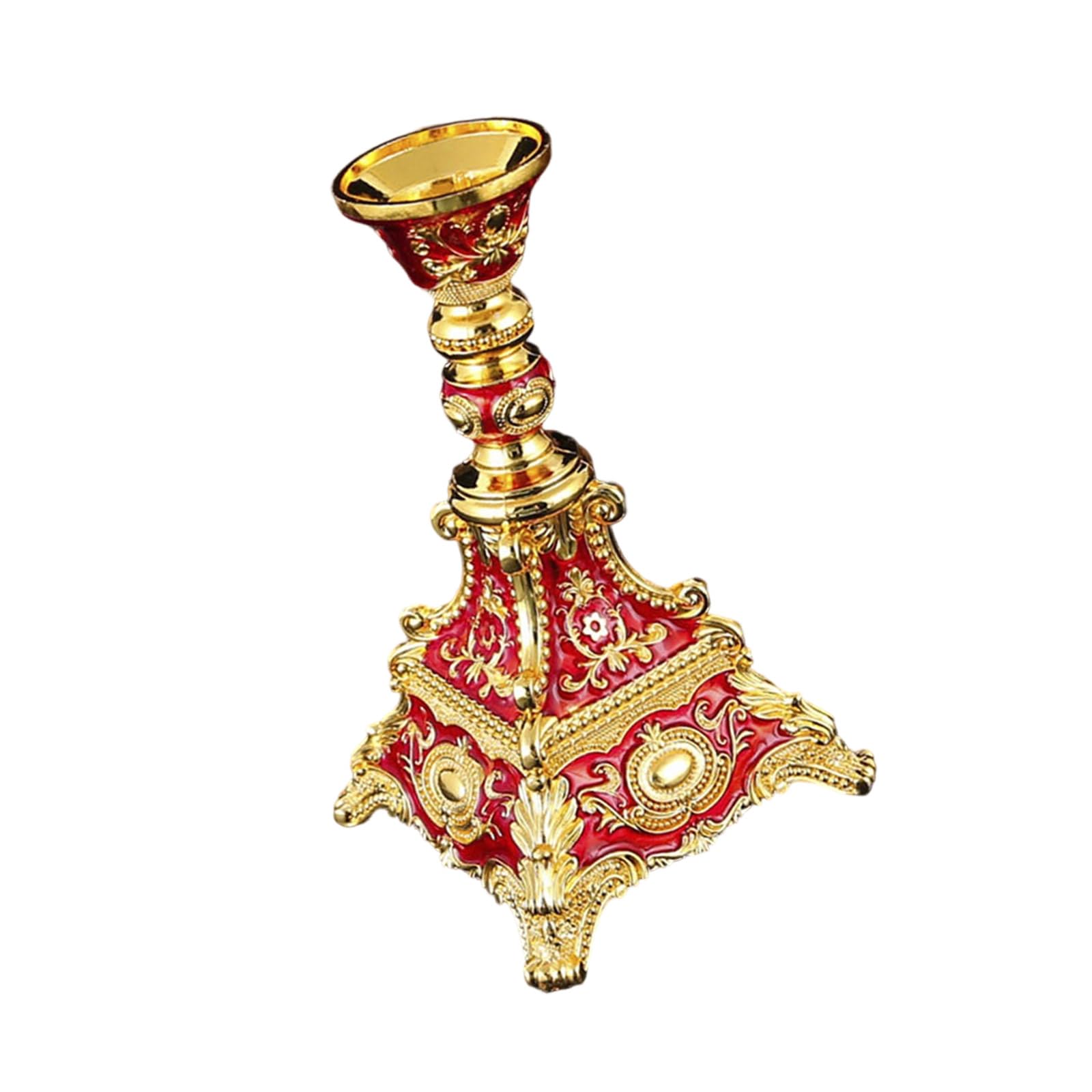 Buxuaaaa Zincs Alloy Taper Holders Elegant European Styles Metal Candlestick Stand Suitable for Family Gatherings Romantics Table Centerpieces Candlestick