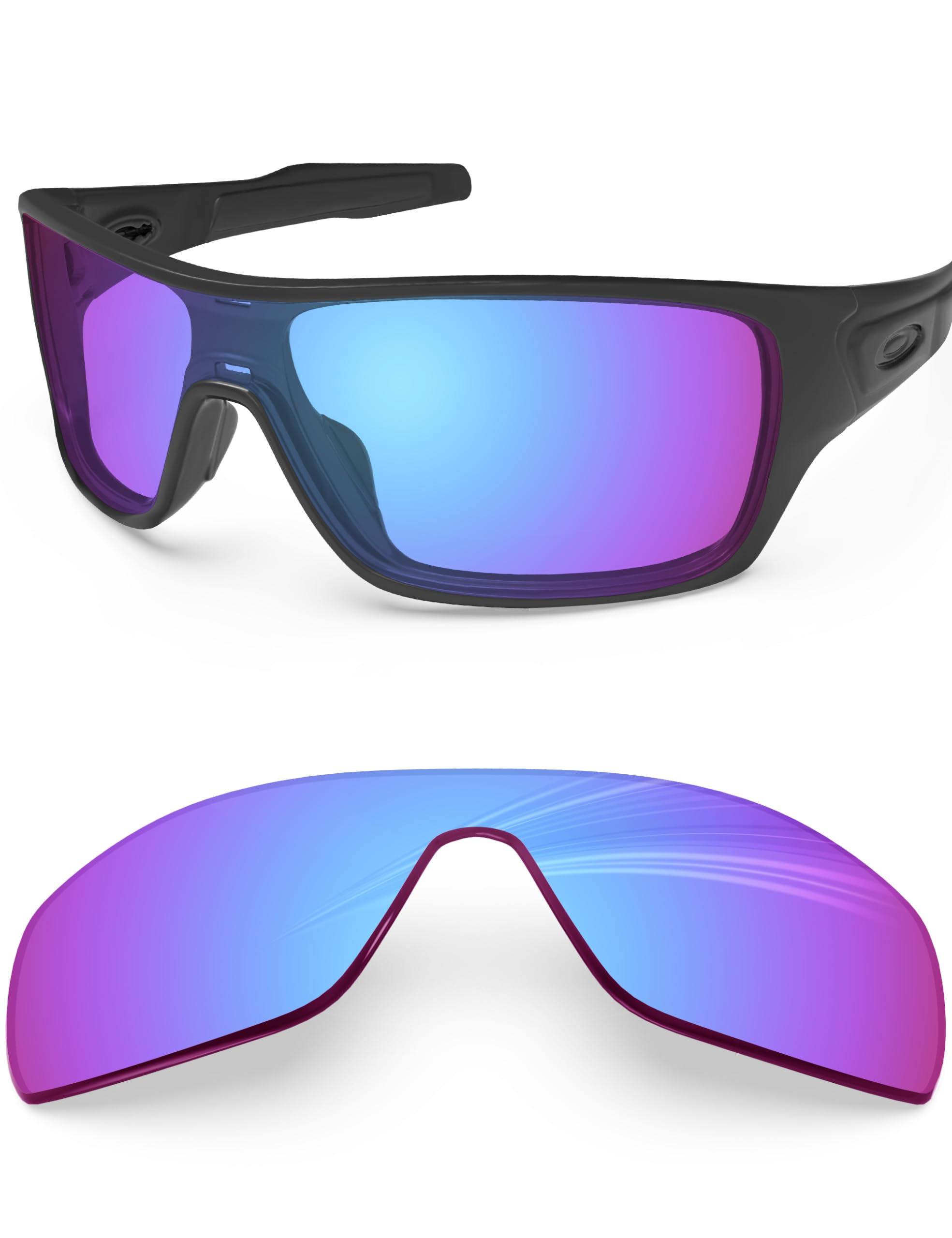 Blazerbuck Men's Rose Trail - Polarized Anti-Salt Polarized Replacet Lenses For Oakley Turbine Rotor Oo9307 - Rose Trail