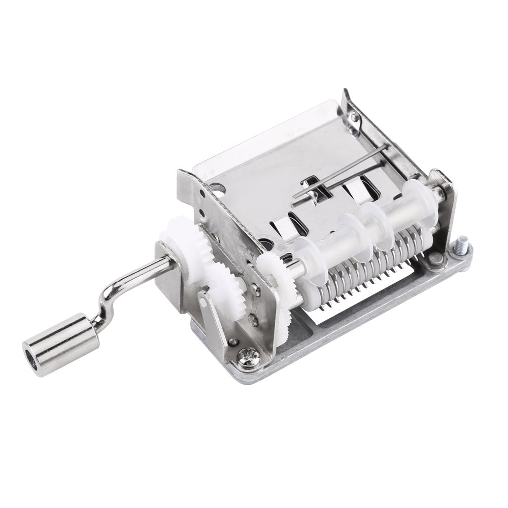 15 Note Tape manovella Carillon Meccanico Movimento + perforatrice + 20 Blank Striscia Nastri Fai la Tua Musica con Tool Kit