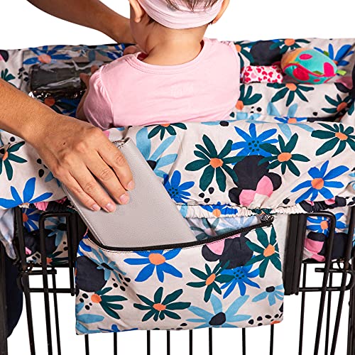 Image of Disney Baby by J.L. Childress Shopping Cart & High Chair Cover for Baby, Kids, & Toddler - Cover for Grocery Carts & Restaurants, Universal Fit - Minnie Mouse, Floral