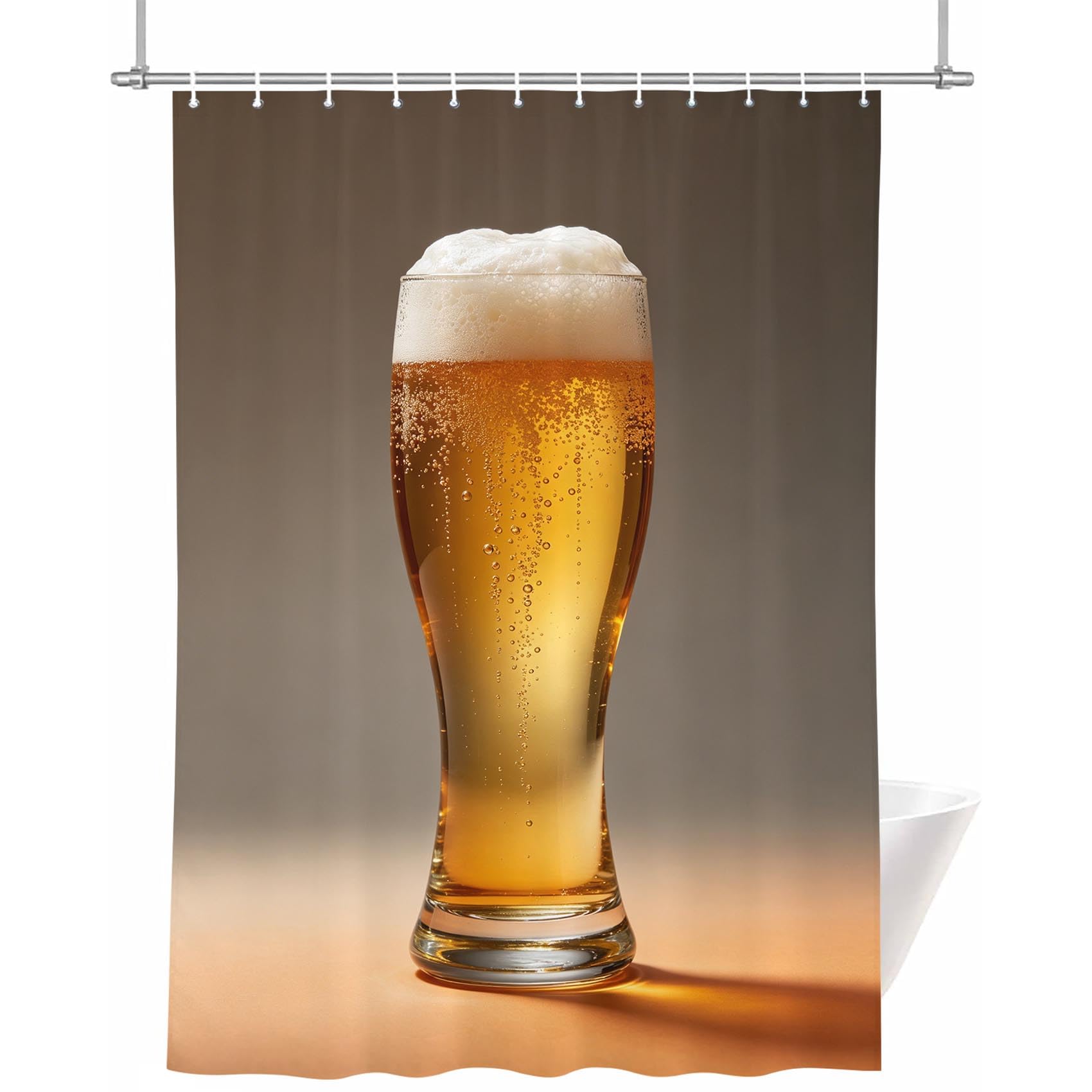 Rideau douche 200x240 bière anti moisissure pour en finir avec l'humidité