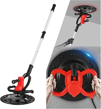 Wall Sander, Concrete Cement Mortar Trowel Leveling Machine 280-2800RPM Portable Wall Smoothing Polishing Putty Plastering Machine