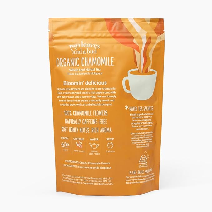 Té de Manzanilla Orgánico - 50 Saquitos, Sin Cafeína miniatura 2