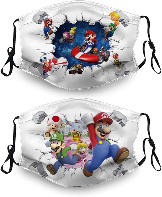 Amazon スーパーマリオ マリオ チビマリオ ファイアマリオ 布マスク 小さめ 大きめ 耳が痛くならない 立体 洗える 萌え 限定 グッズ マスク キノピオ ヨッシー ルイージ クッパ テレサ ゲーム Liluend 布マスク