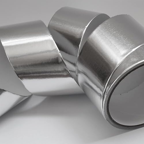 Vista 6 de Lichamp Cinta de papel de aluminio HVAC, cinta aislante de metal para conductos, sellado de aire acondicionado de CA, 2 pulgadas x 70 yardas