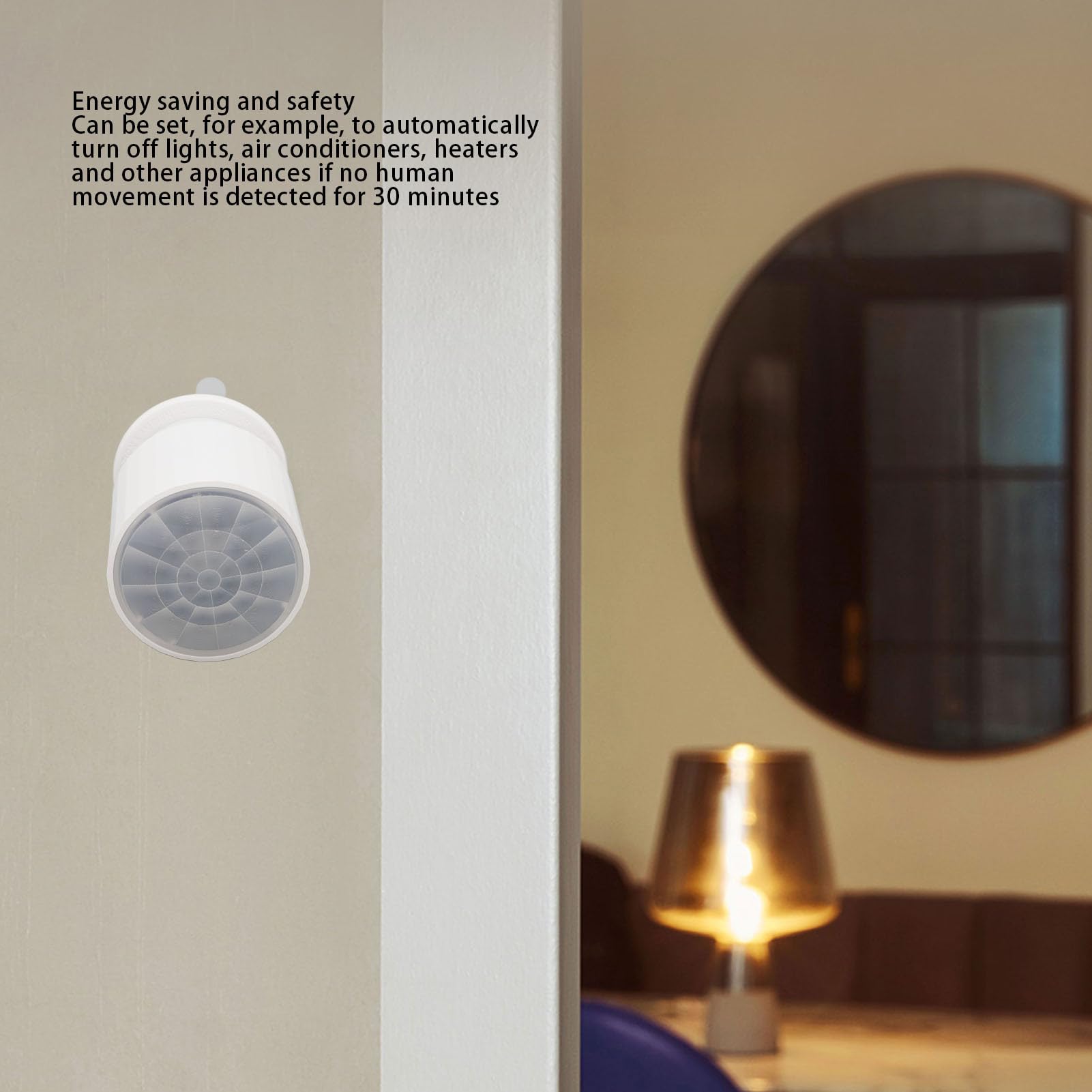 Detector de Movimiento Inteligente, Sensor de Luz Ambiental, Sensor de Movimiento Bluetooth para Control Inteligente del Hogar, Rango de Detección de hasta 7 M, Diseño Liviano