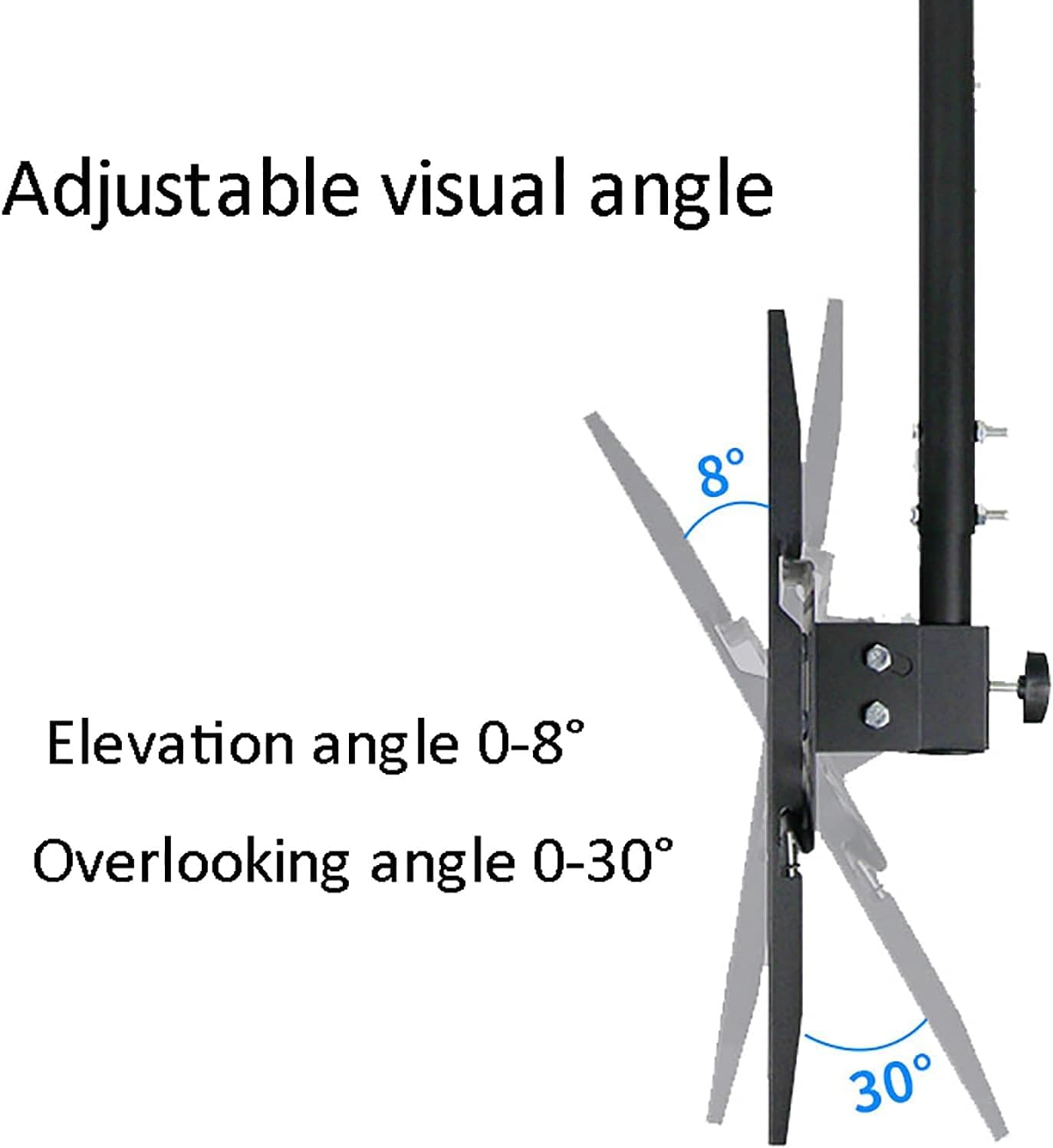Support mural inclinable et rotatif pour TV de 26 à 60" - Compatible avec installation au plafond