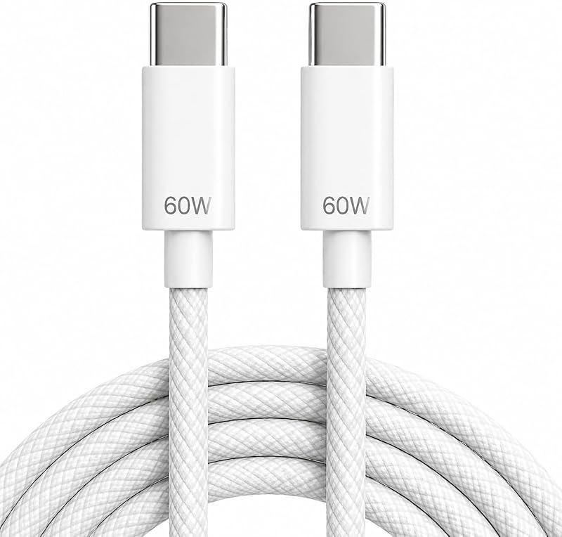 Frete Grátis Cabo USB-C para USB-C 1m Nylon Trançado