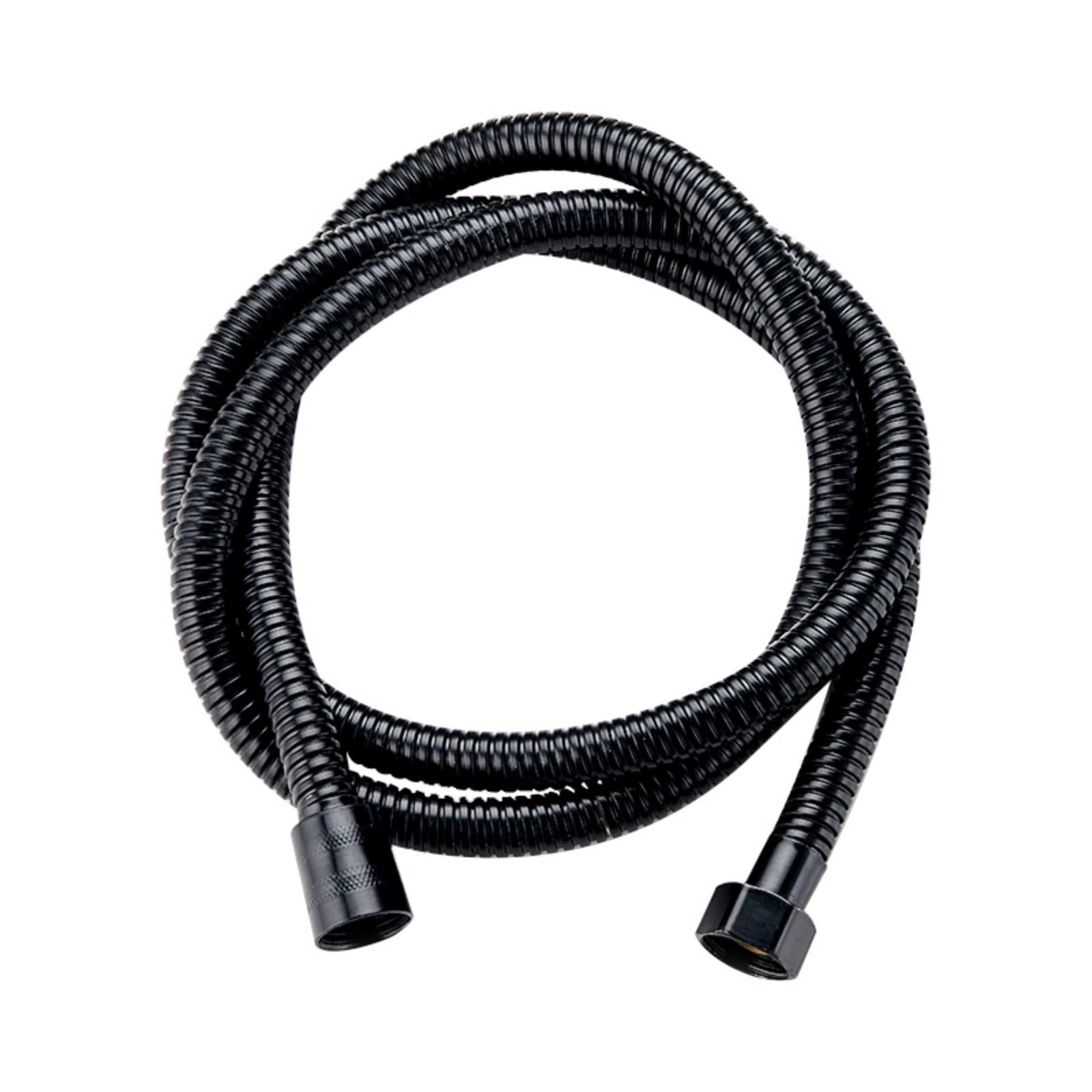 Sunkizzrs® SS-304 Shower Hoses(1.5 Meter)-Double-Buckle Flexible Pipe for Hand Shower-Health Faucet Tube Jet Spray Pipe-Portable Bidet Spray-Hand Jet Spray Chrome Finished for Toilet/Bathroom (Black)