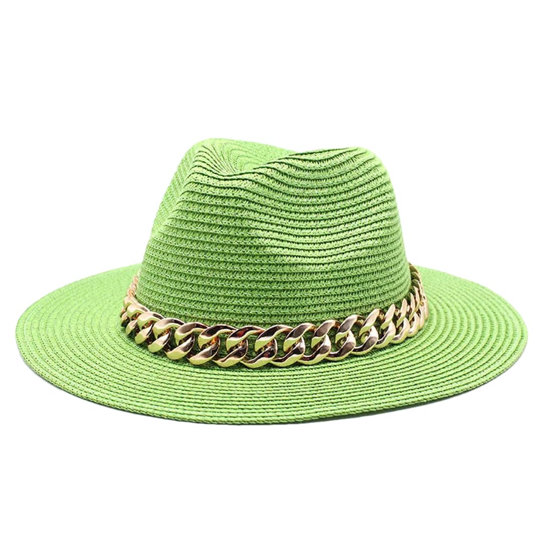LCUVIMPEX Bucket Hats， Unisex Wide Brim Straw Panama Fedora Hat Multicolor Summer Beach Sun(17)