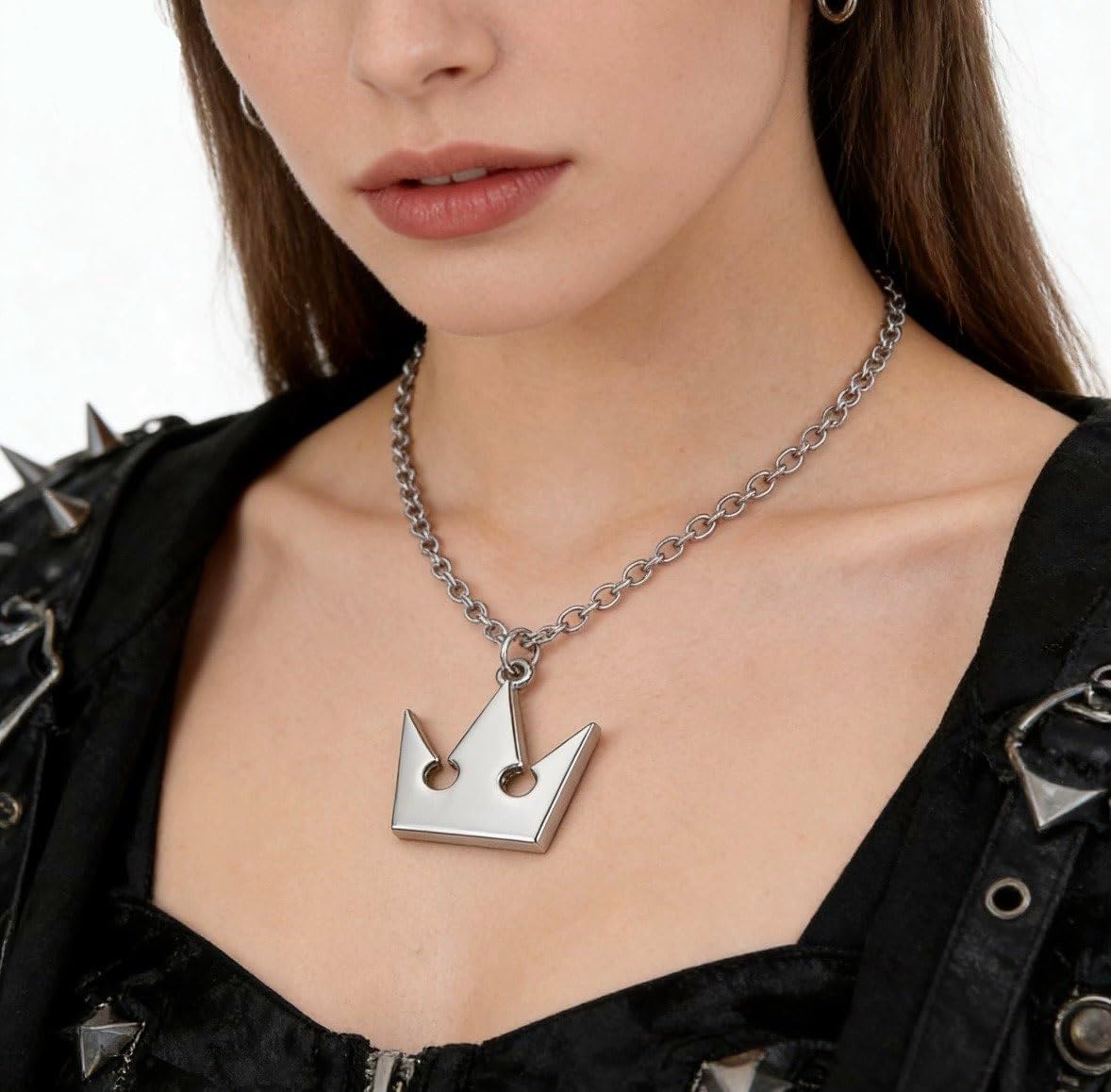 Kingdm heart Sora's Crown & Roxas's Cross Necklaces